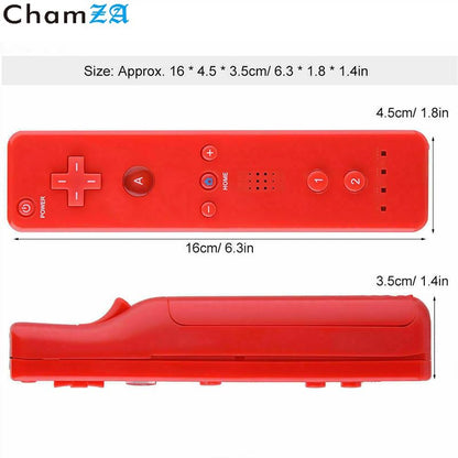 ChamZA Wireless Motion Remote Controller Gamepad for Wii/Wii U - Pink with Silicone Case & Hand Strap