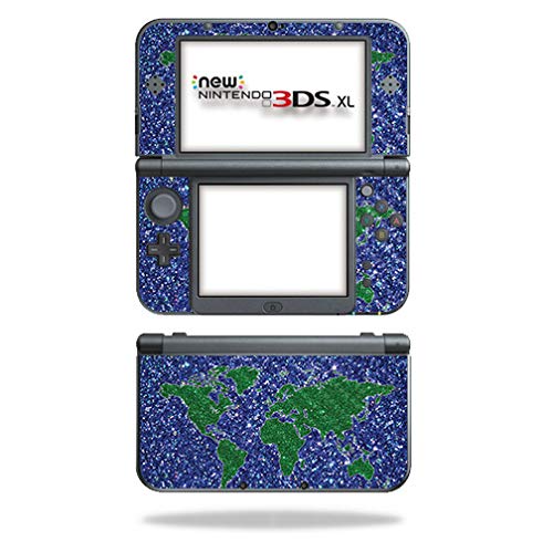 MightySkins Carbon Fiber Skin for Nintendo New 3DS XL (2015) - Bling World | Protective  Durable Textured Carbon Fiber Finish | Easy to Apply  Remove  and Change Styles | Made in The USA