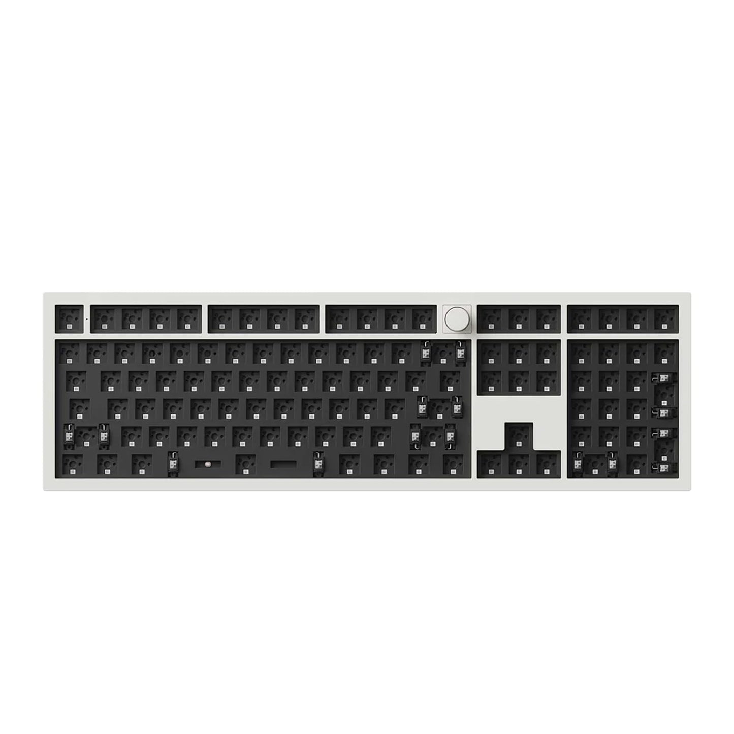 Keychron Q6 Max QMK/VIA Wireless Custom Mechanical Keyboard Barebone Knob Version  Full-Metal Hot-Swappable RGB Backlight 2.4 GHz/Bluetooth/Type-C Wired Gaming Keyboard for Mac/Windows/Linux - White