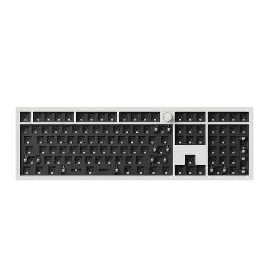 Keychron Q6 Max QMK/VIA Wireless Custom Mechanical Keyboard Barebone Knob Version  Full-Metal Hot-Swappable RGB Backlight 2.4 GHz/Bluetooth/Type-C Wired Gaming Keyboard for Mac/Windows/Linux - White
