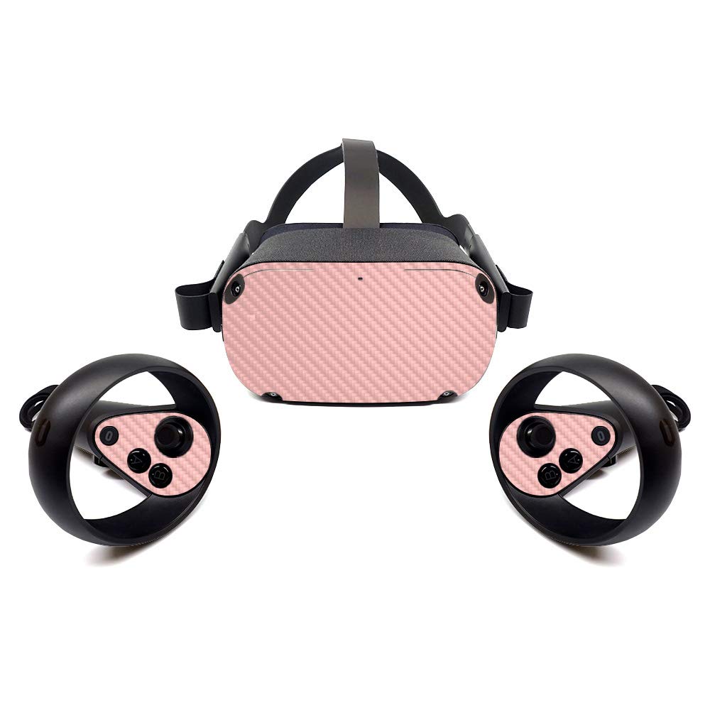 MightySkins Carbon Fiber Skin for Oculus Quest - Blush | Protective  Durable Textured Carbon Fiber Finish | Easy to Apply  Remove  and Change Styles | Made in The USA (CF-OCQU-Solid Blush)