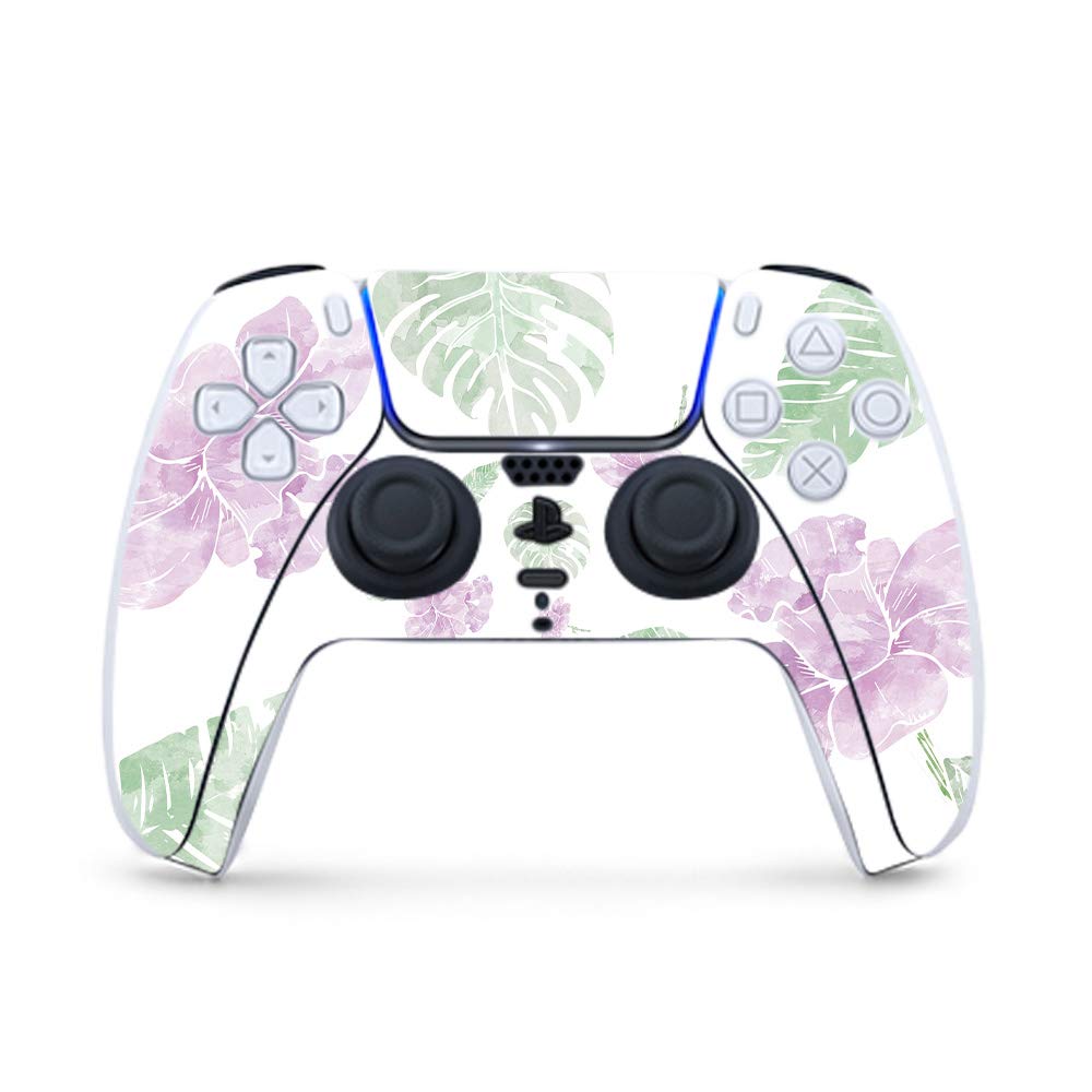 MightySkins Gaming Skin for PS5 / Playstation 5 Controller - Water Color Flowers | Protective Viny wrap | Easy to Apply and Change Style | Made in The USA