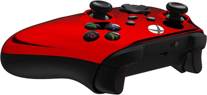 Custom Controllerzz Wireless Controller for Xbox Series X/S & One - Soft Touch Feel, X/S Red Chrome