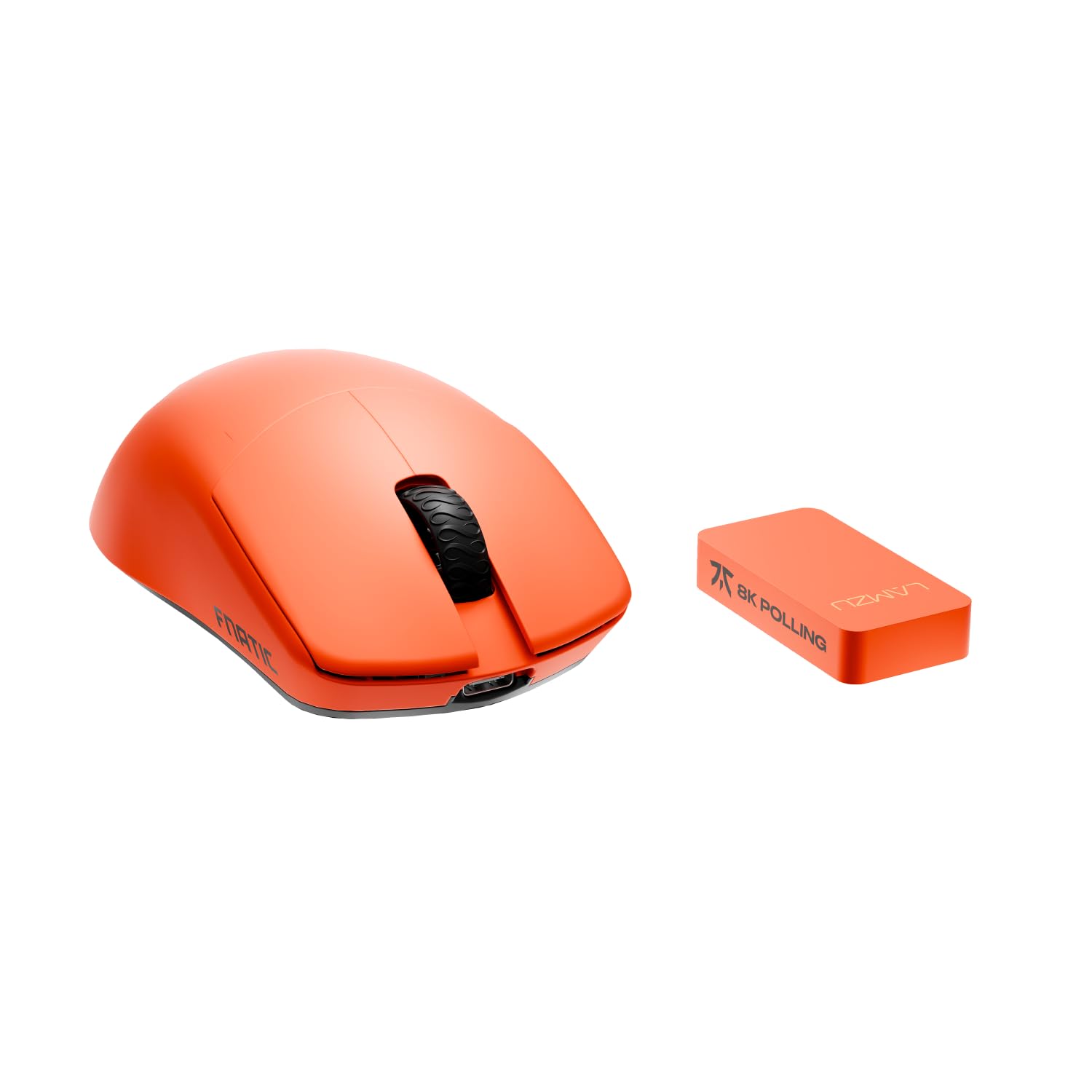 Fnatic Maya 8K Wireless Gaming Mouse - 45g, 80h Battery, Optical Switches, Medium Size, Orange, Model MS0005-001