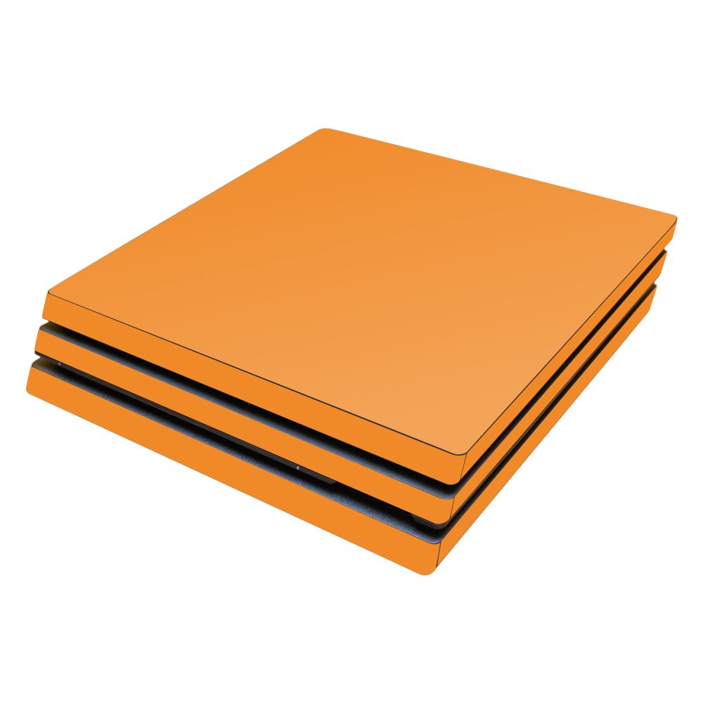 MIGHTY SKINS Skin for Sony PS4 Pro - Solid Orange Vinyl Decal, Durable & Easy to Apply, Model: SOPS4PRO-Solid Orange