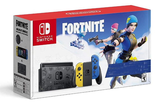 Nintendo Switch Console Only - Blue & Yellow Joy-Con, Model HADSKFAGE, WildCat Fortnite Code Not Included