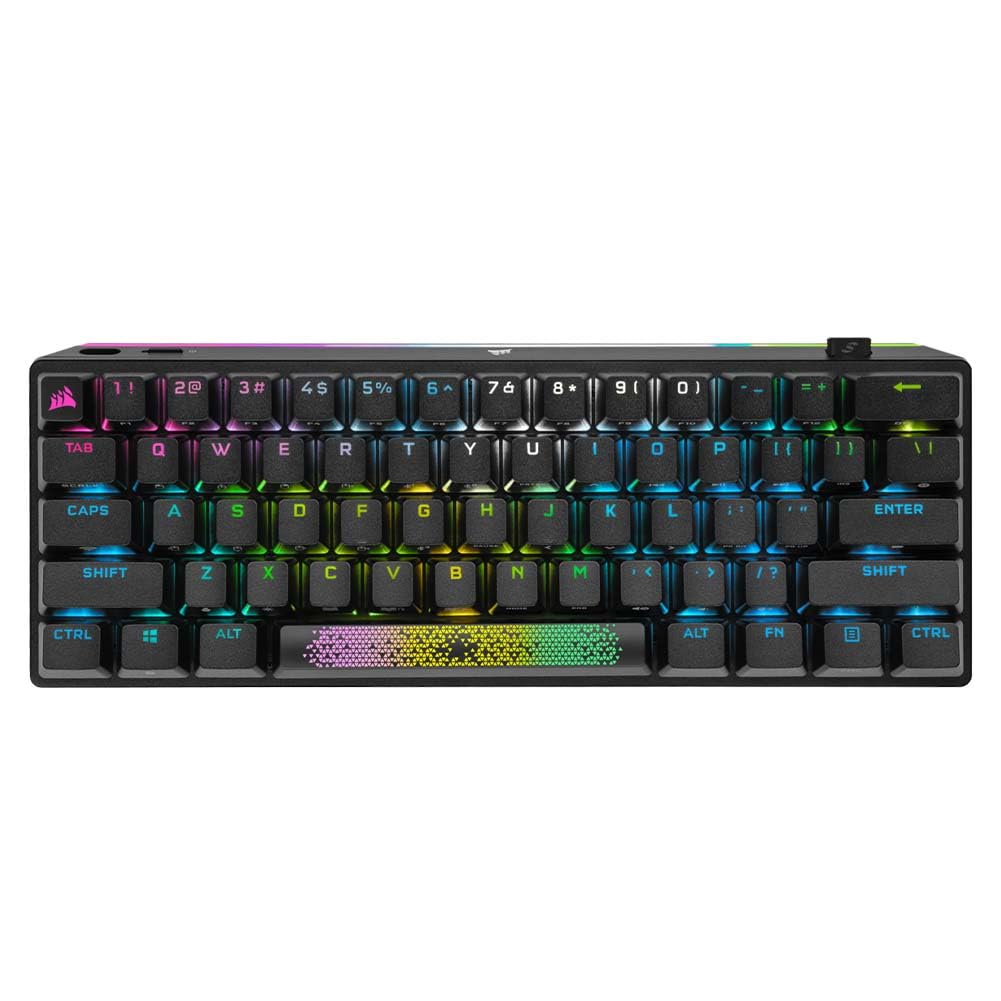 Corsair K70 PRO MINI Wireless RGB Mechanical Gaming Keyboard - 60% Size, Black, Cherry MX Speed, Aluminum Frame, Model CH-9189014-NA