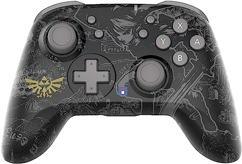 HORI Wireless HORIPAD Pro Controller - Zelda Edition, Motion Control, for Nintendo Switch, Black, Model NSW-479U