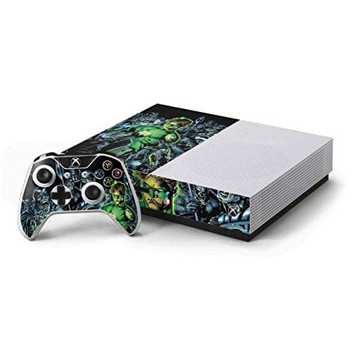 Skinit Decal Gaming Skin Compatible with Xbox One S Console and Controller Bundle - Officially Licensed Warner Bros Green Lantern and Villains Design