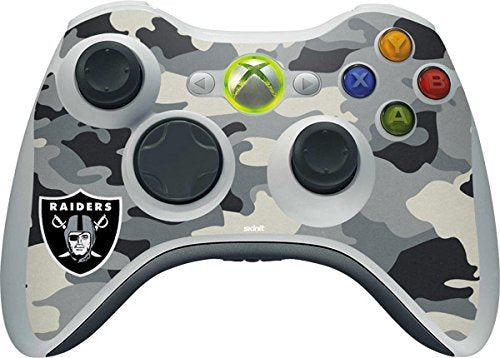 Skinit Decal Gaming Skin Compatible with Xbox 360 Wireless Controller - Officially Licensed NFL Las Vegas Raiders Camo Design