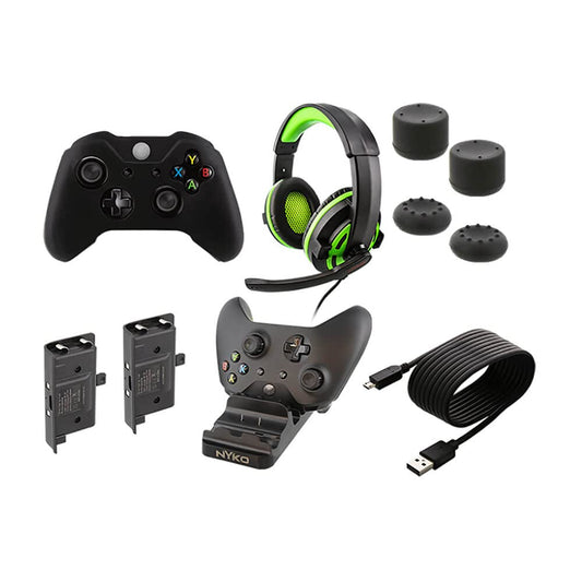 Nyko Master Pak Complete Accessory Kit - Everything A Gamer Needs - Wired Headset, Charge Dock, Rechargeable Batteries, 2 Contro