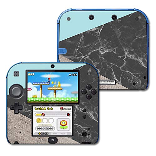 MIGHTY SKINS Nintendo 2DS Skin - Wood and Marble Vinyl Decal, Easy Apply/Remove, Durable Cover, Model NI2DS-Wood And Marble