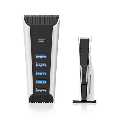 YOXXZUS 5-in-1 USB Hub for PS5 Console - Model PS5027-Y, Expands Connectivity Options