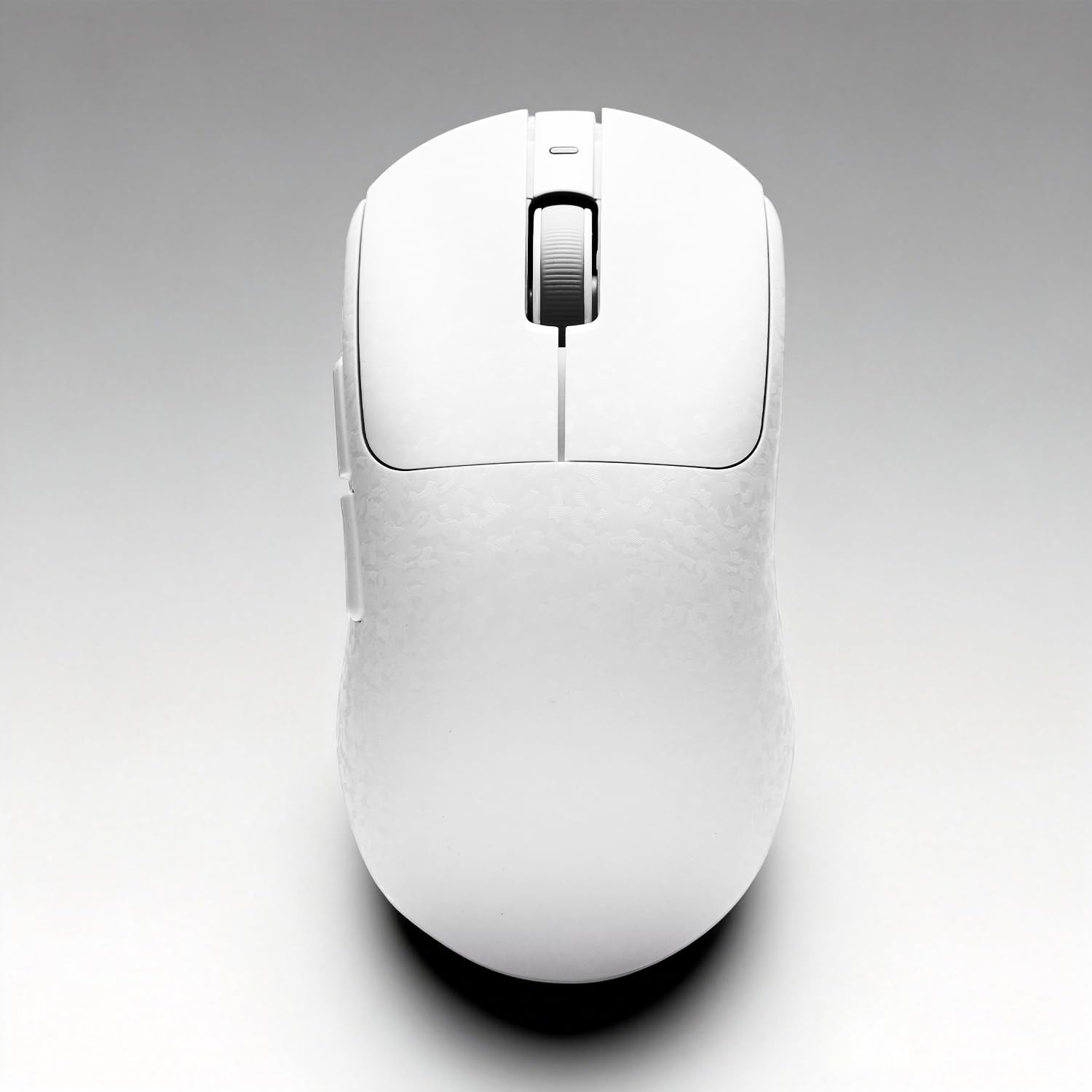 AJ199 Hybrid Wireless Gaming Mouse | Genuine Carbon Fiber Grip Shell | Tri-Mode 2.4G/Bluetooth/USB-C | 60g Balanced Lightweight | 24K DPI PAW3311 | 119mm Compact | PC/Mac/Travel | White