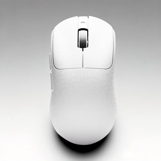 AJ199 Hybrid Wireless Gaming Mouse | Genuine Carbon Fiber Grip Shell | Tri-Mode 2.4G/Bluetooth/USB-C | 60g Balanced Lightweight | 24K DPI PAW3311 | 119mm Compact | PC/Mac/Travel | White