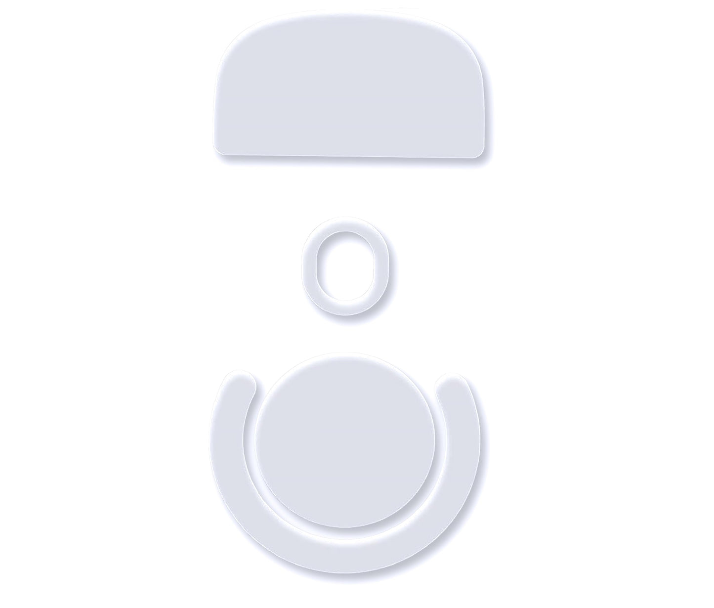 PWNAGE SmoothGlide PTFE Rounded Replacement Mouse Skates Feet for G Pro X Superlight GPX  Ultra-Smooth and Durable  3M Adhesive  Gaming Mouse White