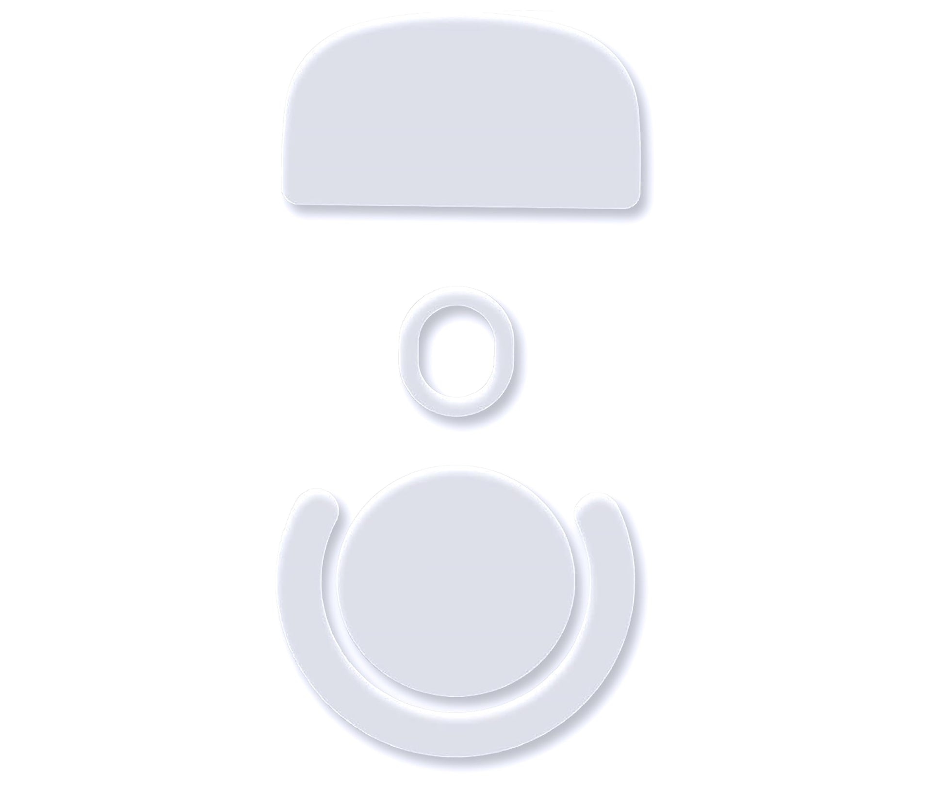 PWNAGE SmoothGlide PTFE Rounded Replacement Mouse Skates Feet for G Pro X Superlight GPX  Ultra-Smooth and Durable  3M Adhesive  Gaming Mouse White