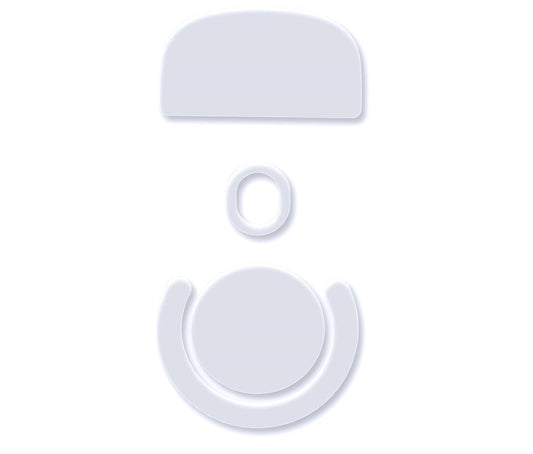PWNAGE SmoothGlide PTFE Rounded Replacement Mouse Skates Feet for G Pro X Superlight GPX  Ultra-Smooth and Durable  3M Adhesive  Gaming Mouse White