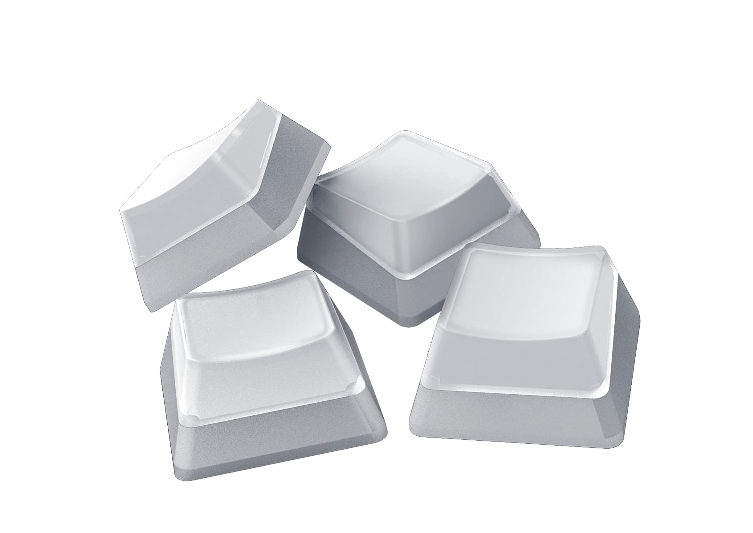Razer Phantom Keycap Upgrade Set - Translucent Sides, Bottom-Lasered Legends, Mercury White, Universal Compatibility, Model RC21-01740200-R3M1