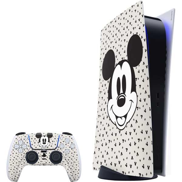 Skinit Decal Gaming Skin Compatible with PS5 Bundle - Officially Licensed Disney Mickey Mouse Classic Design