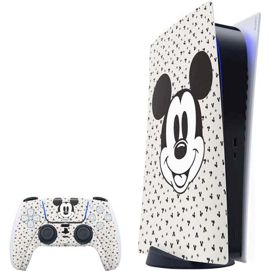 Skinit Decal Gaming Skin Compatible with PS5 Bundle - Officially Licensed Disney Mickey Mouse Classic Design