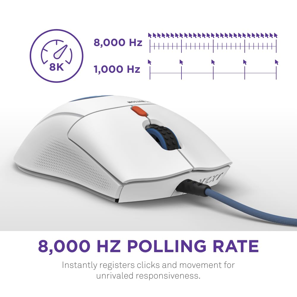 NZXT Lift 2 Symm Starfield Edition - Lightweight Wired Gaming Mouse - 58g, 8K Polling Rate, 26K DPI, Optical Switches, 100% PTFE