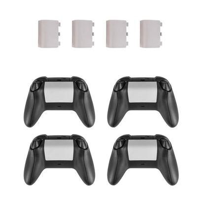 E-outstanding Xbox One/Xbox One S Battery Door Back Cover Replacement, Model BBCONEWC-W4, White, 4Pcs
