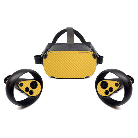 MightySkins Carbon Fiber Skin for Oculus Quest - Marigold | Protective  Durable Textured Carbon Fiber Finish | Easy to Apply  Remove  and Change Styles | Made in The USA (CF-OCQU-Solid Marigold)