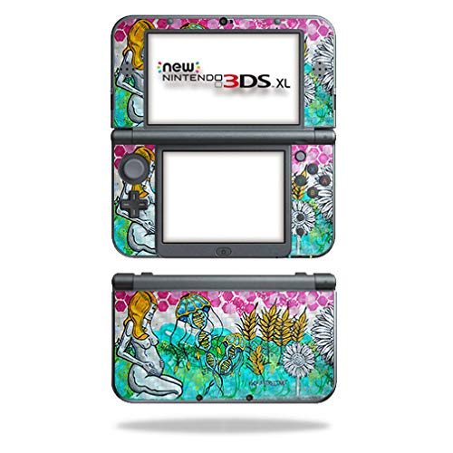 MightySkins Carbon Fiber Skin for Nintendo New 3DS XL (2015) - Mother Garden | Protective  Durable Textured Carbon Fiber Finish | Easy to Apply  Remove  and Change Styles | Made in The USA