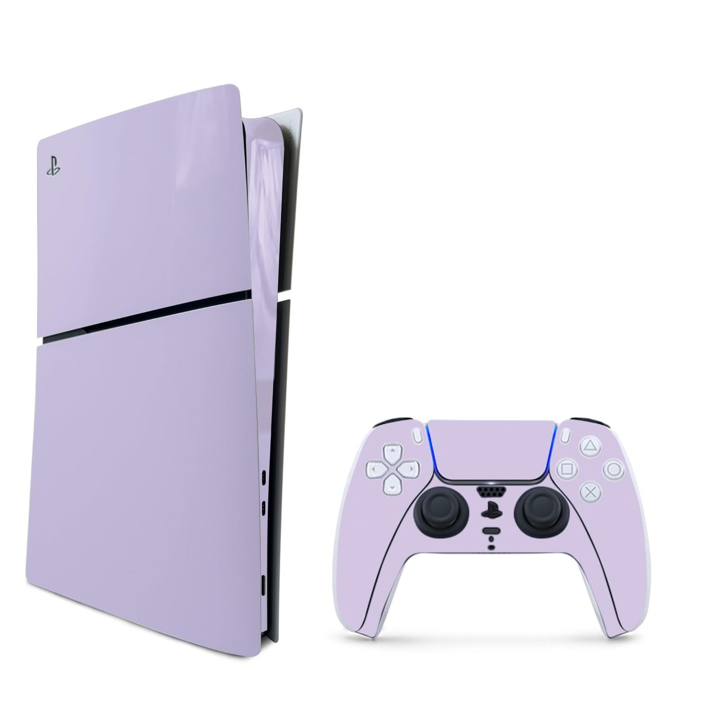MightySkins Skin Compatible with PlayStation 5 Slim Digital Edition Bundle - Solid Lilac | Protective  Durable  and Unique Vinyl Decal wrap Cover | Easy to Apply | Made in The USA