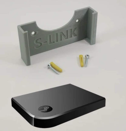 3D Cabin Wall Mount Bracket for Steam Link - Under Desk Holder - Grey - Model 3D SL WM 1 GREY