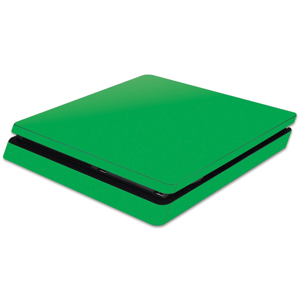 MIGHTY SKINS PS4 Slim Skin - Solid Green Vinyl Decal Wrap, Durable and Protective Cover, Easy to Apply and Remove