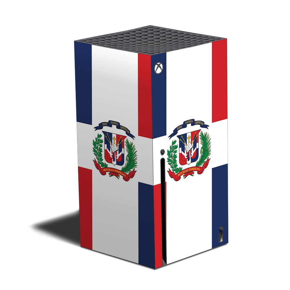 MIGHTY SKINS Skin Compatible with Xbox Series X - Dominican Flag | Protective  Durable  and Unique Vinyl Decal wrap Cover | Easy to Apply and Change Styles | Made in The USA (MIXBSERX-Dominican Flag)