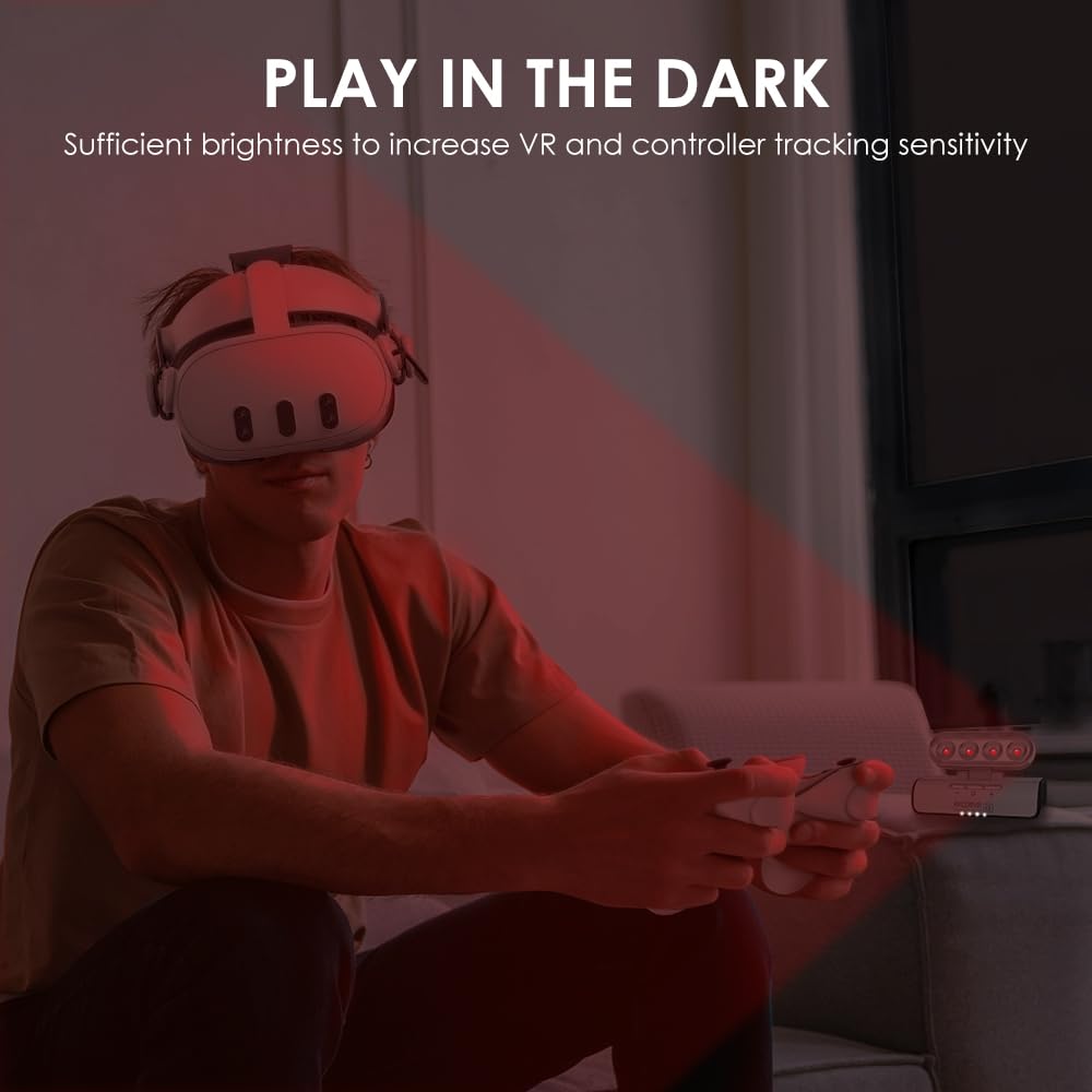 kkcobvr i3 Infrared Light for Quest 3, Quest 2, PSVR2 - Enhanced Tracking & Sensitivity in Dark
