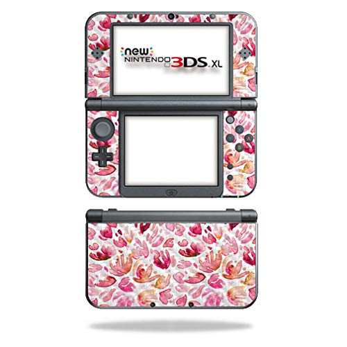 MightySkins Carbon Fiber Skin for Nintendo New 3DS XL (2015) - Pink Petals | Protective  Durable Textured Carbon Fiber Finish | Easy to Apply  Remove  and Change Styles | Made in The USA