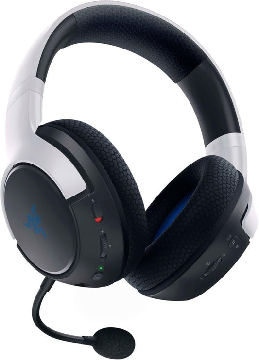 Razer Kaira Dual Wireless Gaming Headset - Triforce 50mm Drivers, HyperClear Mic, 2.4GHz & Bluetooth - Kaira - White/Black