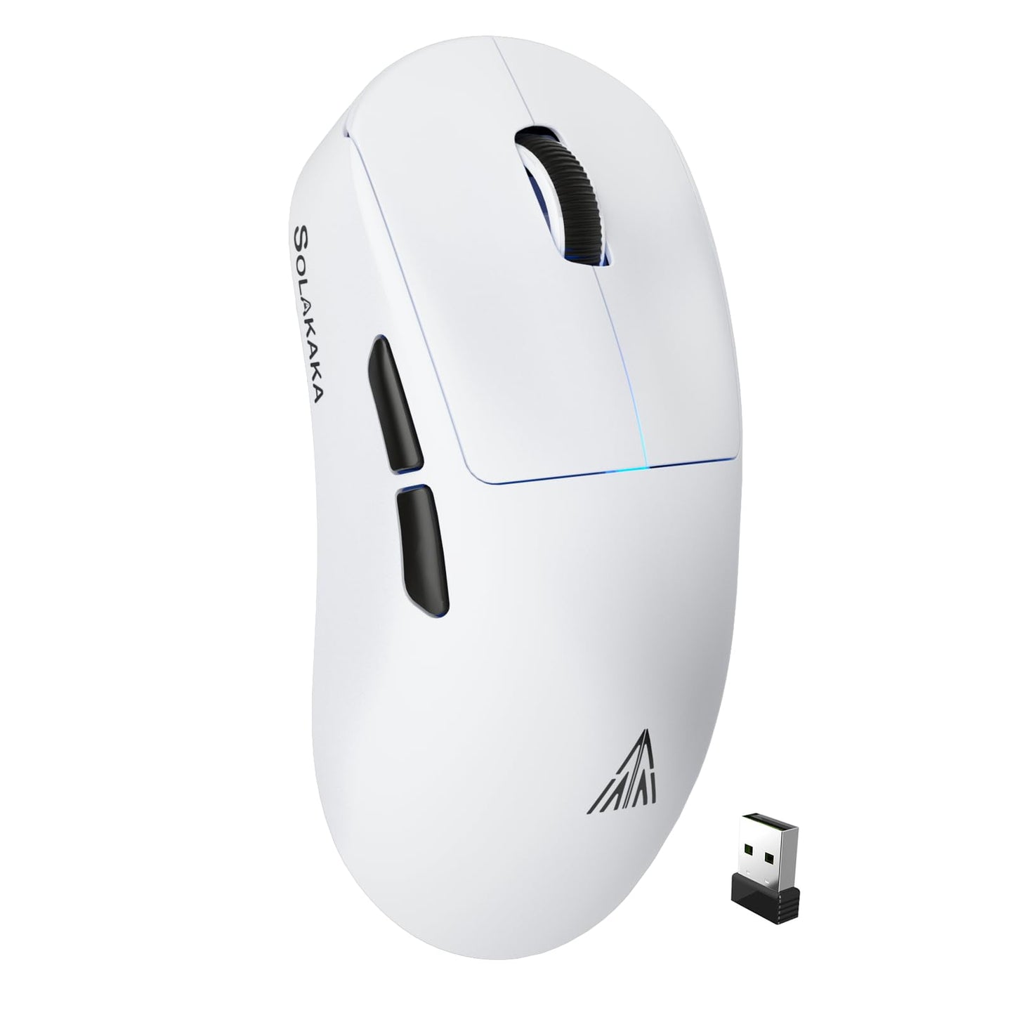 CORBOBO Wireless Gaming Mouse SM850 - 24000 DPI, Ergonomic, Lightweight, White, BT5.1/2.4G/Wired for PC, Mac, Linux