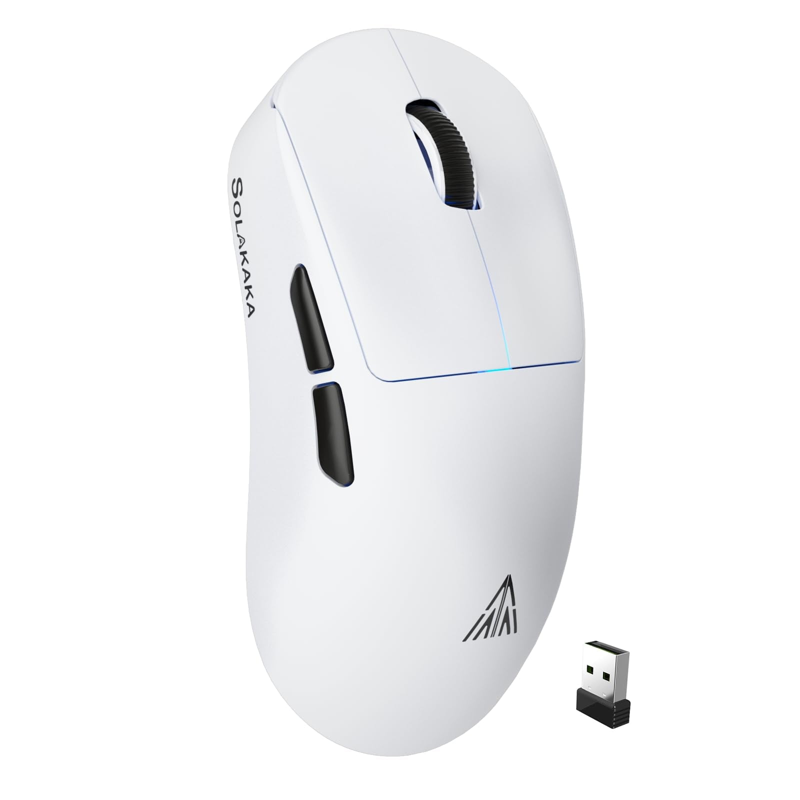 CORBOBO Wireless Gaming Mouse SM850 - 24000 DPI, Ergonomic, Lightweight, White, BT5.1/2.4G/Wired for PC, Mac, Linux