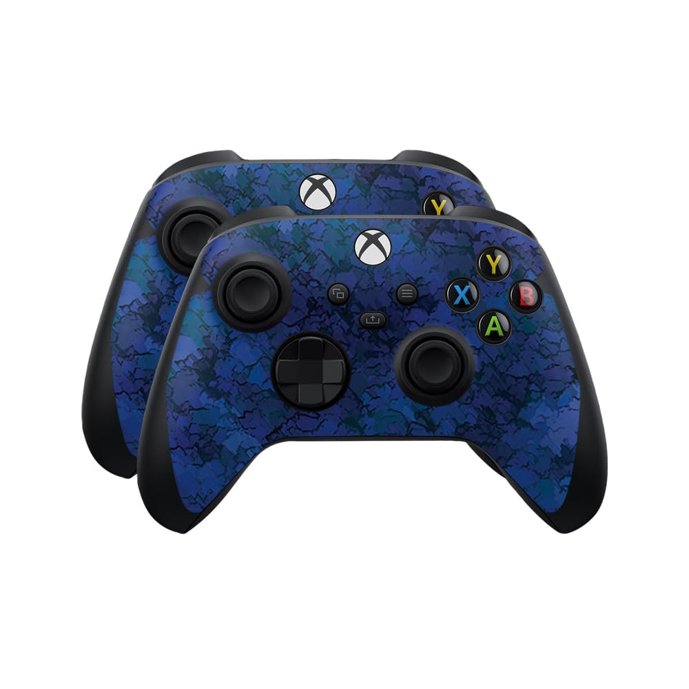 Skin Compatible with Microsoft Xbox Series X|S Controller (2 Pack) - Blue Ice - Premium 3M Vinyl Protective Wrap Decal Cover - Easy to Apply | Crafted in The USA by MightySkins
