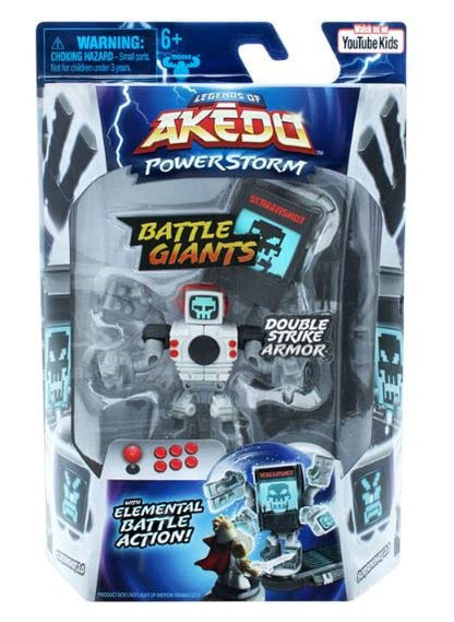Akedo Legends of Akedo Powerstorm Mini Action Figure - Double Strike Armor, Small, Multi-color, Model 15153