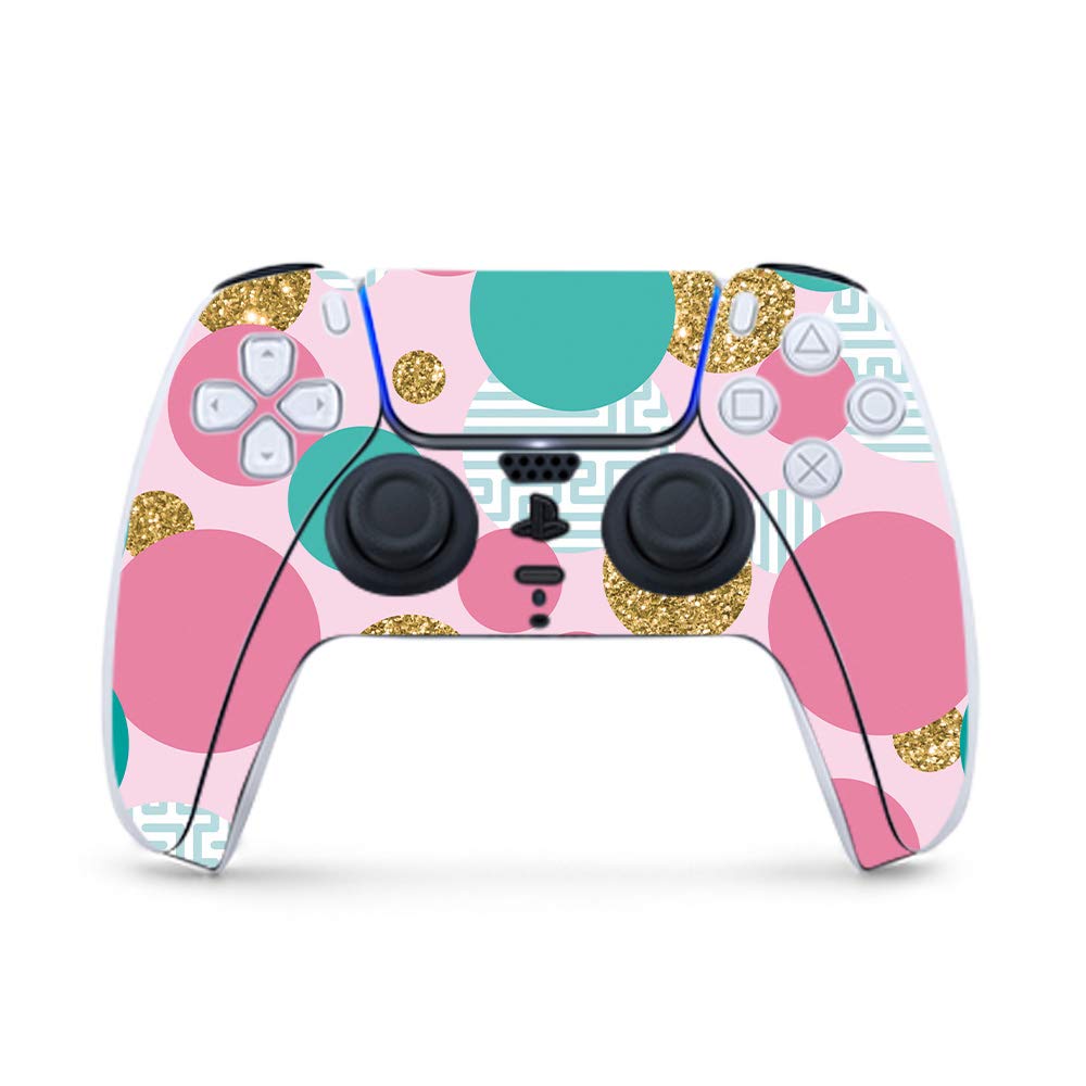 MightySkins Gaming Skin for PS5 / Playstation 5 Controller - Golden Bubbles | Protective Viny wrap | Easy to Apply and Change Style | Made in The USA