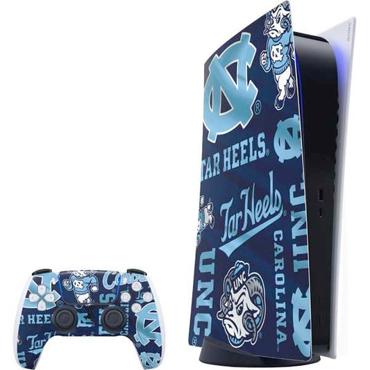 Skinit Decal Gaming Skin Compatible with PS5 Bundle - Officially Licensed University of North Carolina Tar Heels Design