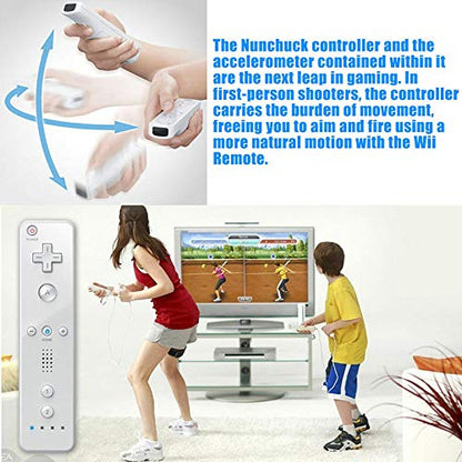 ChamZA Wireless Remote Controller Gamepad for Wii/Wii U - Motion Plus, White
