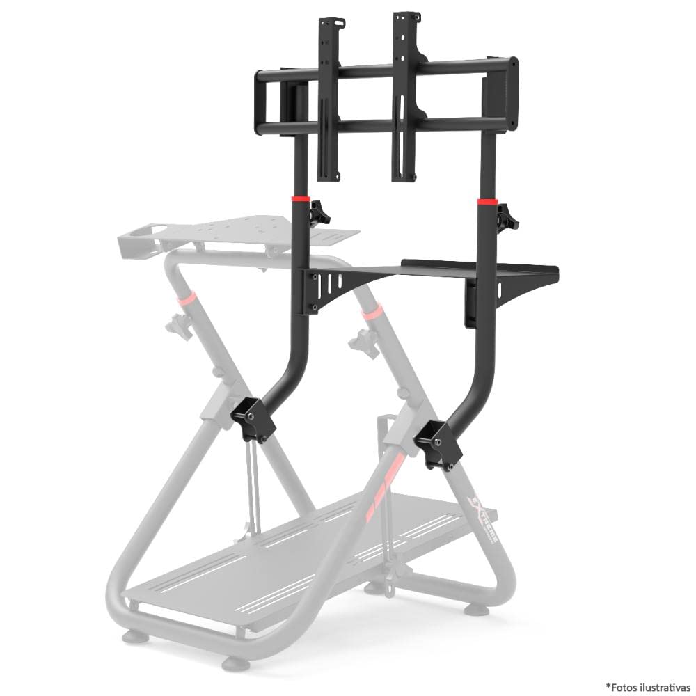 Extreme Simracing TV Stand Add-on for Wheel Stand SXT V2 - Black, Metal, Fits TVs up to 50" - Model 940