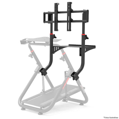 Extreme Simracing TV Stand Add-on for Wheel Stand SXT V2 - Black, Metal, Fits TVs up to 50" - Model 940