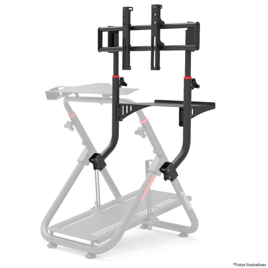 Extreme Simracing TV Stand Add-on for Wheel Stand SXT V2 - Black, Metal, Fits TVs up to 50" - Model 940