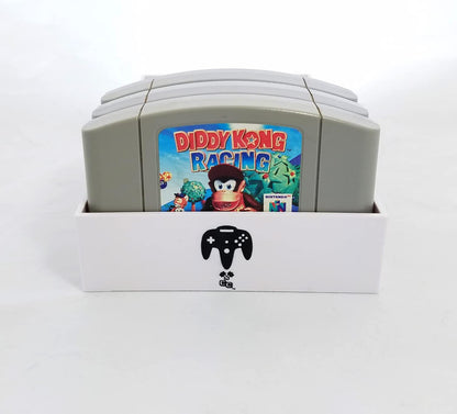 Collector Craft Game Organizer for N64 - White Dust Cover & Cartridge Holder