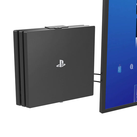 Bylitco Wall Mount for PS4 Pro - Solid Metal, Mounts on Wall or Under Desk