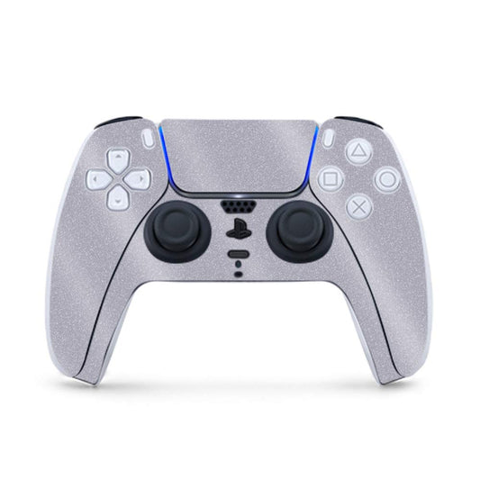 MightySkins Glossy Glitter Gaming Skin for PS5 / PlayStation 5 Controller - Solid Gray | Durable High-Gloss Glitter Finish | Easy to Apply and Change Style | Made in The USA