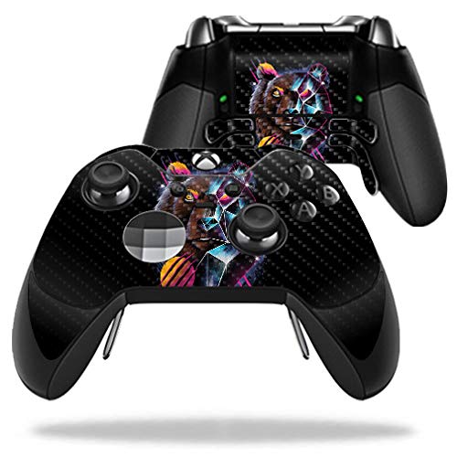 MightySkins Carbon Fiber Skin for Microsoft Xbox One Elite Controller - Rad Bear | Protective  Durable Textured Carbon Fiber Finish | Easy to Apply  Remove  and Change Styles | Made in The USA